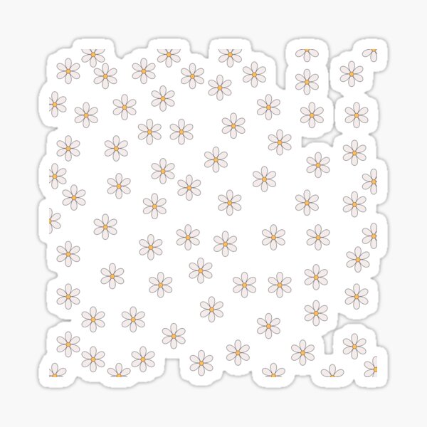 "Little white flowers" Sticker by modestyle Redbubble