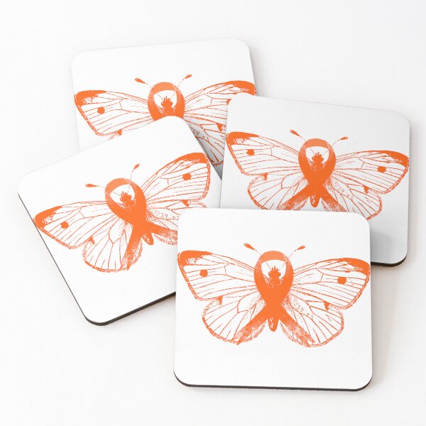 Item preview, Orange Ribbon Butterfly Leukemia Awareness designed and sold by euphoriashop4.