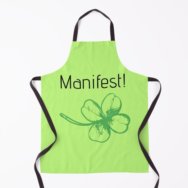 Item preview, Manifest!--Green Shamrock Sketch Graphic Simple (on Lime Green) designed and sold by GladBlackLamb.