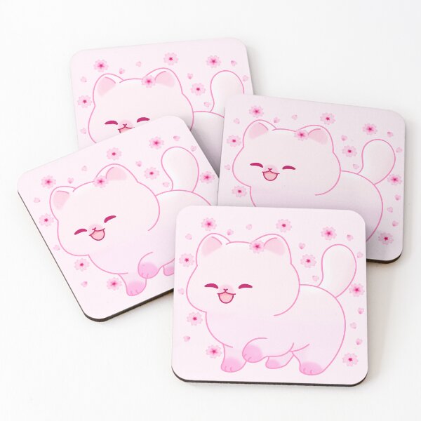 Item preview, Cherry blossom cat designed and sold by MeowMeowsShop.