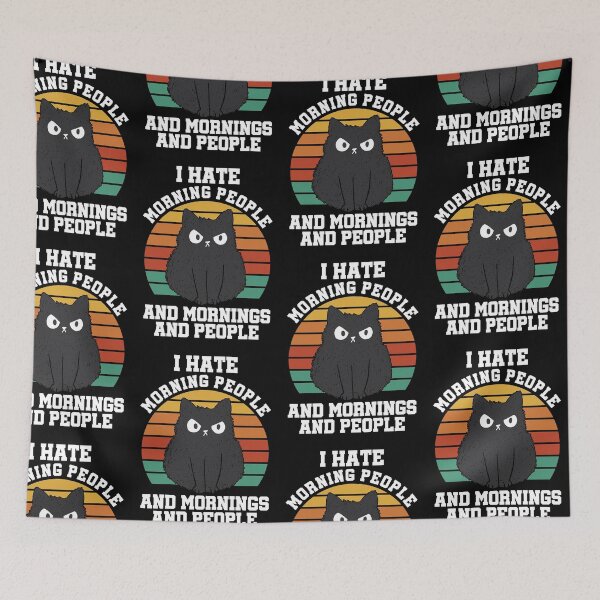 Item preview, vintage cat morning quote designed and sold by pirminio.