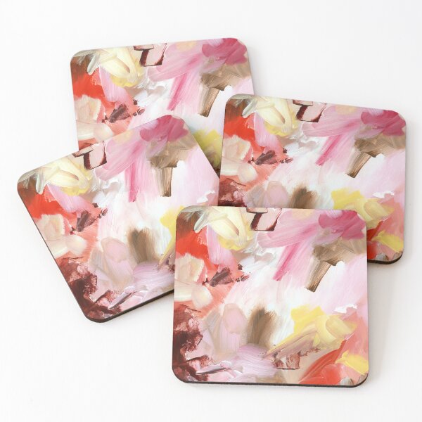 Item preview, Modern Vibrant Pink Beige Abstract Painting designed and sold by BlessartAE.