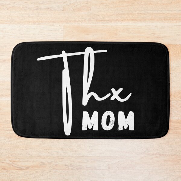 Item preview, Thx mom, thanks mom ,Mommy of a princess positive quote, black and white illustration. designed and sold by Coolclassy.