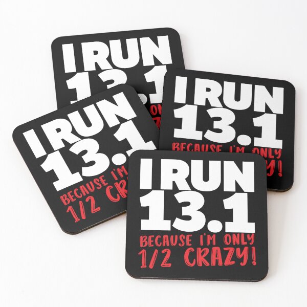 Item preview, I Run 13.1 Because I'm Only Half Crazy Essential T-Shirt designed and sold by ethenfran6.