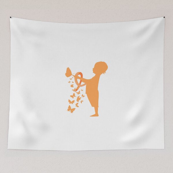 Item preview, Orange Ribbon Butterfly  Awareness designed and sold by euphoriashop4.
