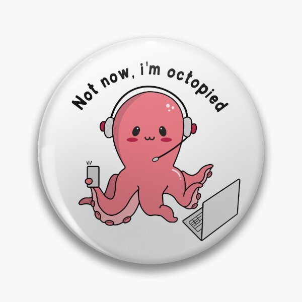 Item preview, Busy octopus kawaii design designed and sold by high5doodle.