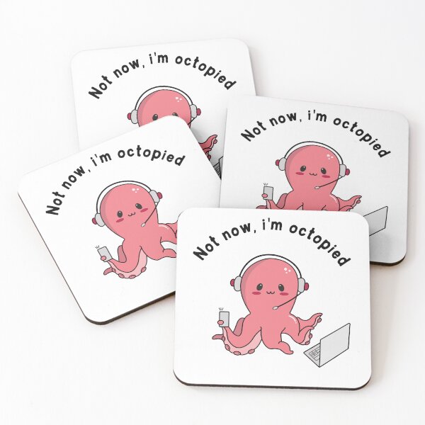 Item preview, Busy octopus kawaii design designed and sold by high5doodle.