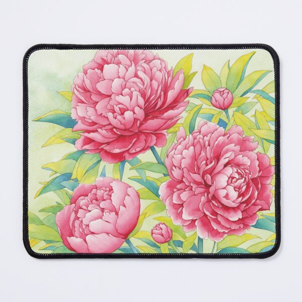 Item preview, Peonies, japanese prints style designed and sold by VictorineArt.