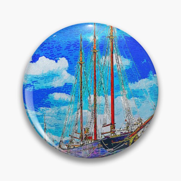 Item preview, Hyde Street Pier, San Francisco - impressionist painting designed and sold by NickoPrints.