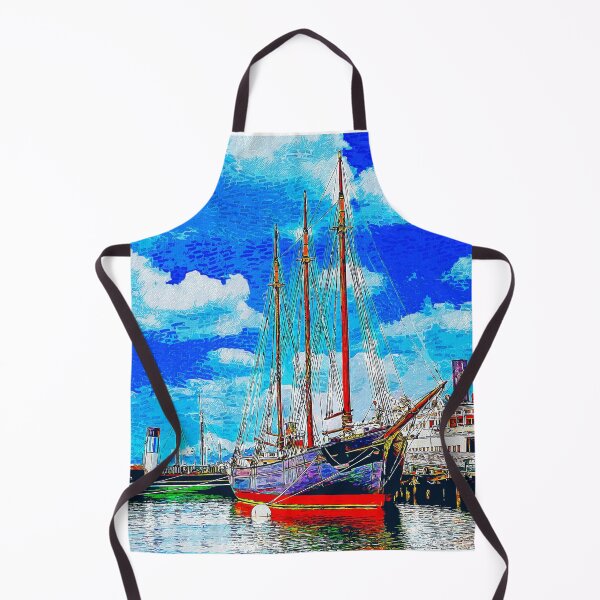 Item preview, Hyde Street Pier, San Francisco - impressionist painting designed and sold by NickoPrints.