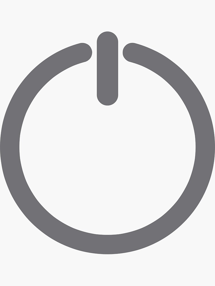 "Power button" Sticker by ChekaCreative Redbubble