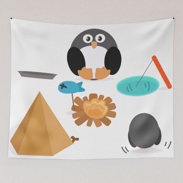 Item preview, Camping Penguins designed and sold by MILdecals.