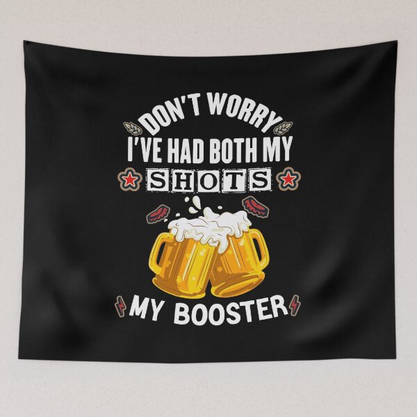 Item preview, Don't worry I've had both my shots and booster Essential T-Shirt Funny Summer Drinking Lovers Shirt designed and sold by Achrafilla1.
