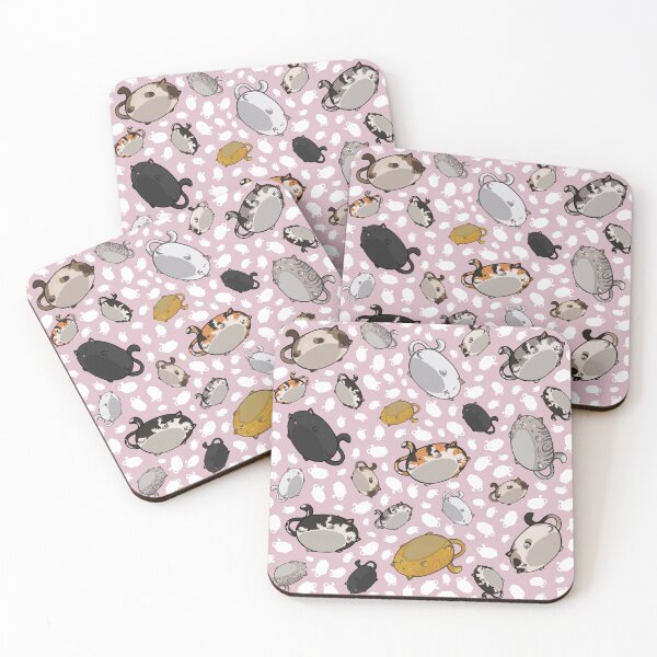 Item preview, All Over Flying Cats - Pink designed and sold by WeirdOwU.