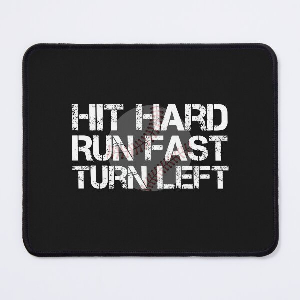 Item preview, Hit Hard Run Fast Turn Left Baseball Funny designed and sold by MGHdesign.
