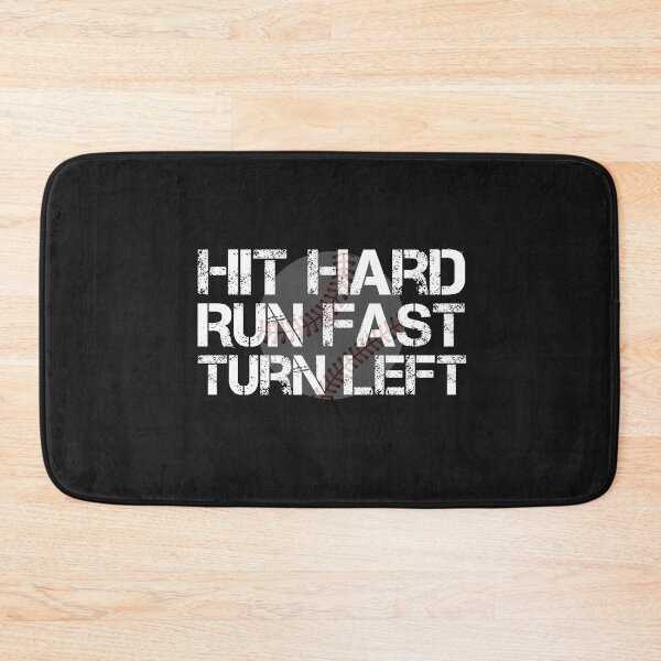 Item preview, Hit Hard Run Fast Turn Left Baseball Funny designed and sold by MGHdesign.