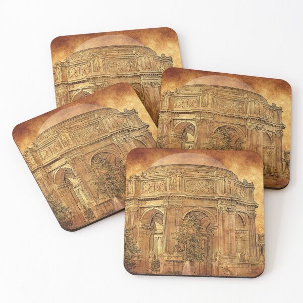 Item preview, The rotunda of the Palace of Fine Arts in San Francisco, blended on old paper designed and sold by NickoPrints.