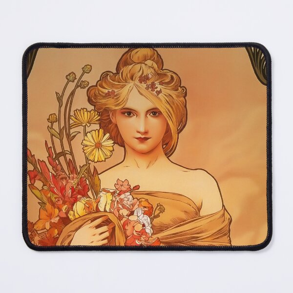 Item preview, Beautiful Woman - Art Nouveau - Alphonse Mucha - Vintage Art designed and sold by RickE.
