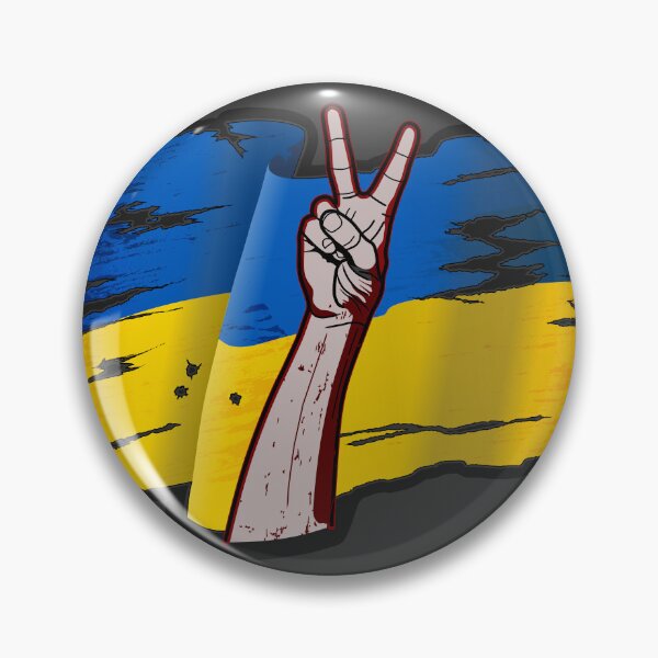 Item preview, Victory hand sign and Ukraine flag   designed and sold by MarkozeArts.