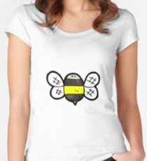 cartoon bumble bee Women's Fitted Scoop T-Shirt