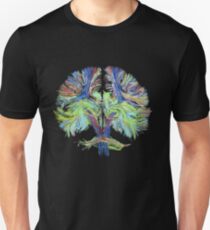 Tractography on black Unisex T-Shirt