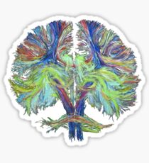 Tractography on black Sticker