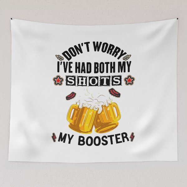 Item preview, Don't worry I've had both my shots and booster Essential T-Shirt Funny Summer Drinking Lovers Shirt designed and sold by Achrafilla1.