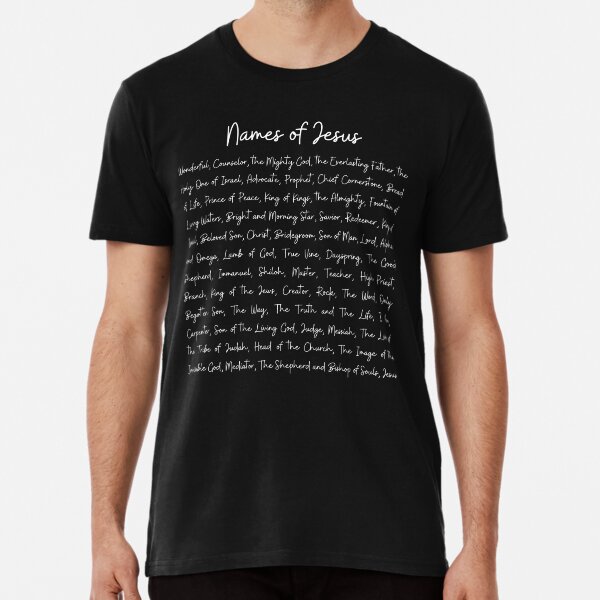 Item preview, Names of Jesus Christian T Shirt designed and sold by DumplingTees.