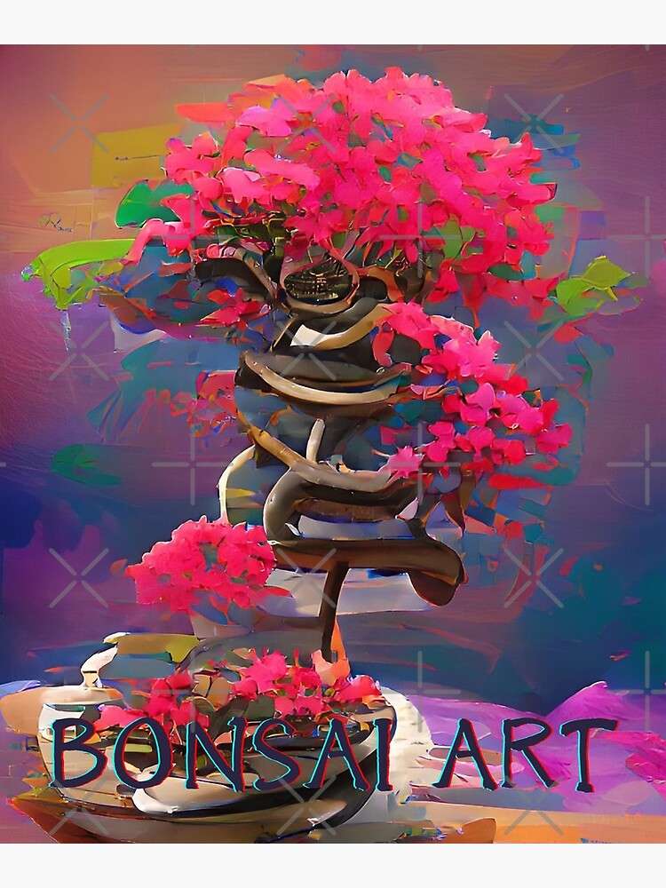"Bonsai Art, Colorful Algoart" Poster for Sale by TheFatMinion Redbubble