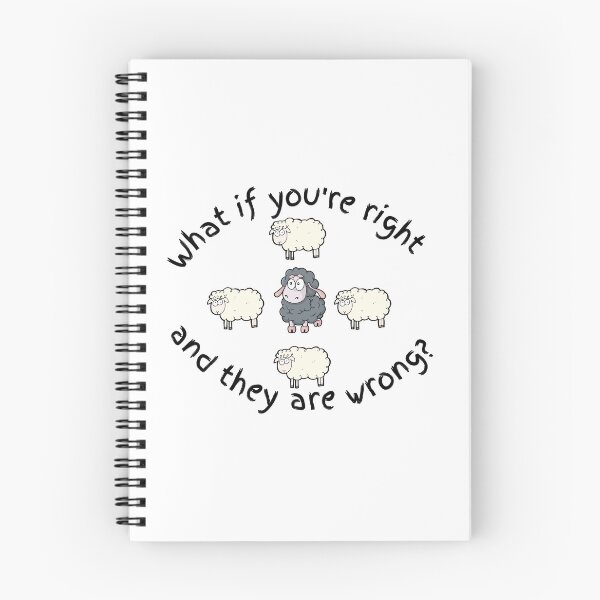 Item preview, What if you're right and they are wrong sheep design  designed and sold by KoopTroop ⭐⭐⭐⭐⭐.