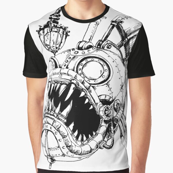 Steampunk Fish Graphic T-Shirt