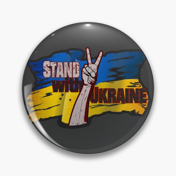 Item preview, Stand with Ukraine - flag and victory sign designed and sold by MarkozeArts.