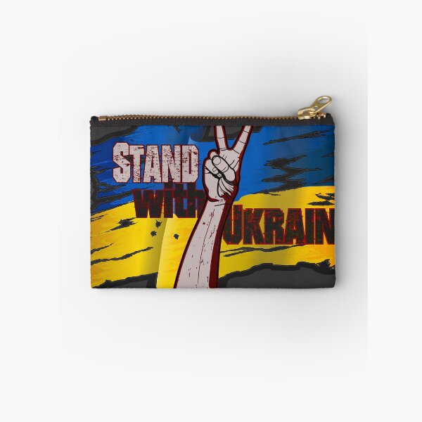 Item preview, Stand with Ukraine - flag and victory sign designed and sold by MarkozeArts.