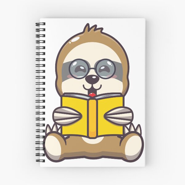 Item preview, Cute sloth reading a book cute cartoon animal illustration designed and sold by ELBStore.
