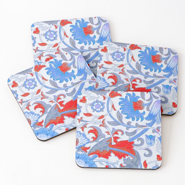Item preview, Blue Red Floral Lodden Pattern designed and sold by fowons.