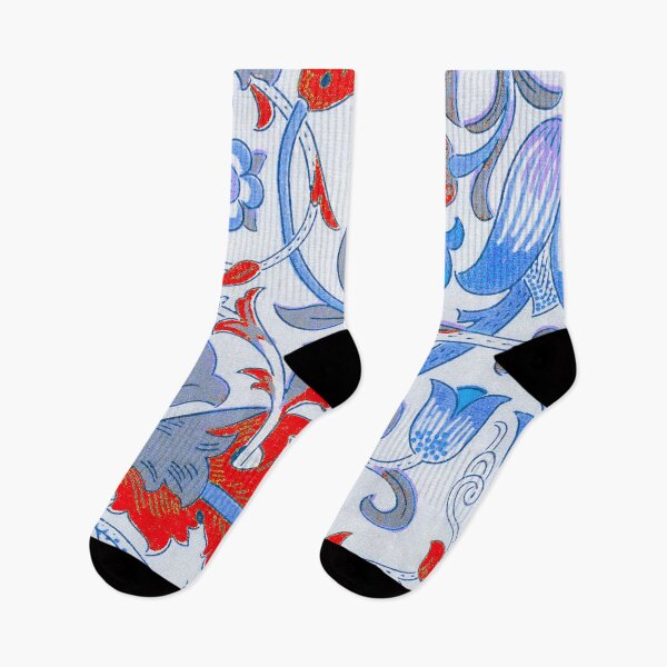 Item preview, Blue Red Floral Lodden Pattern designed and sold by fowons.