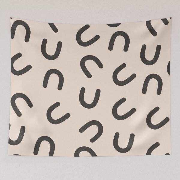 Item preview, Minimalist pink and black abstract pattern designed and sold by Thegentleshop.