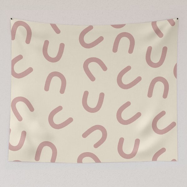 Item preview, Minimalist pink and cream abstract pattern designed and sold by Thegentleshop.