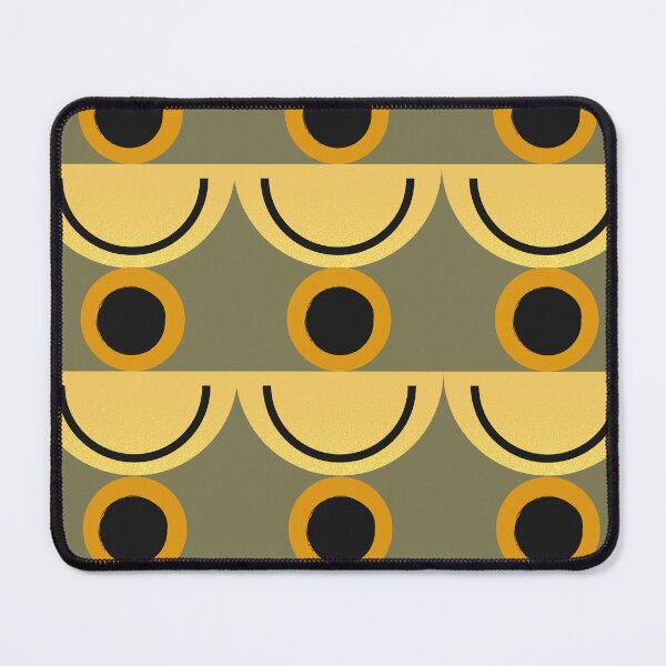 Item preview, Olive, yellow and black geometric pattern designed and sold by Thegentleshop.