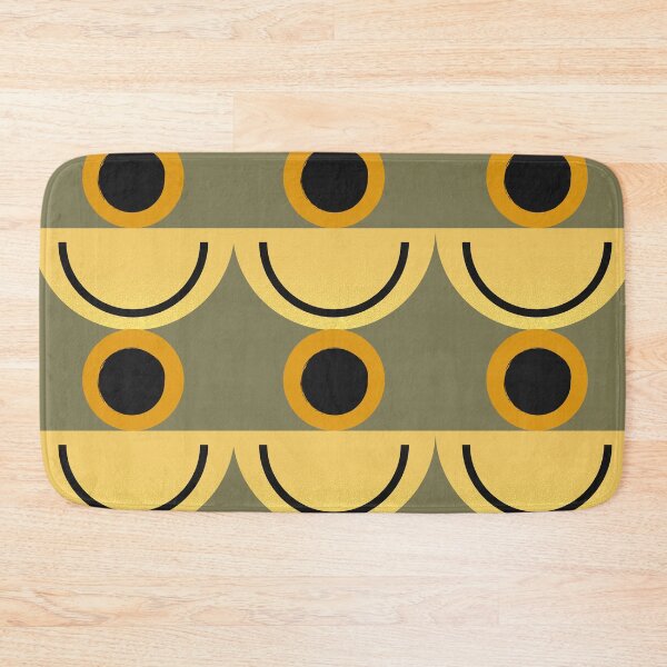 Item preview, Olive, yellow and black geometric pattern designed and sold by Thegentleshop.