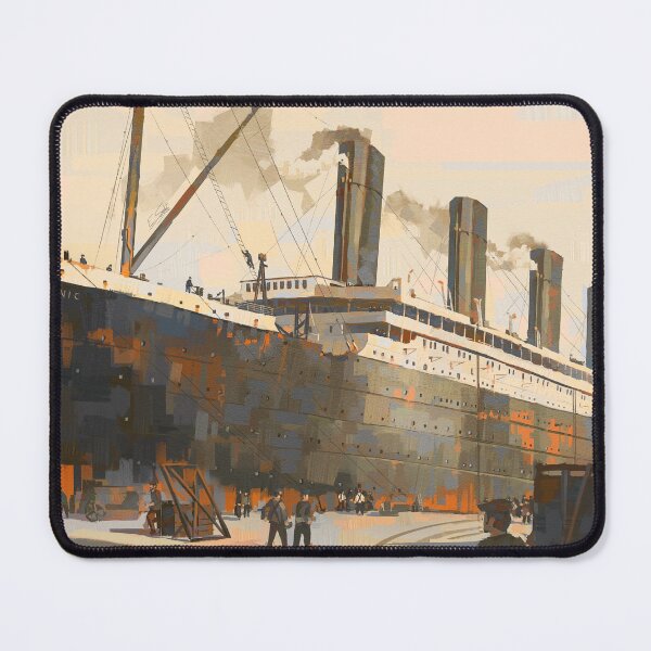 Item preview, RMS Titanic's fitting out - Painting by Eliott Sontot - Maritime Artwork designed and sold by Eliott Sontot.