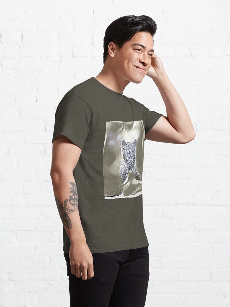 Alternate view of Ninja cat hiding in silver Classic T-Shirt