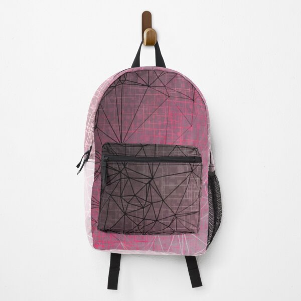 Item preview, fractal geometric line pattern abstract art in pink designed and sold by Mrvell.