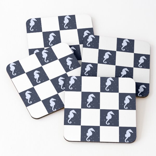 Item preview, Seahorse check pattern  designed and sold by TipTopTapo.