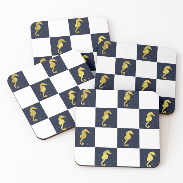 Item preview, Seahorse check pattern  designed and sold by TipTopTapo.