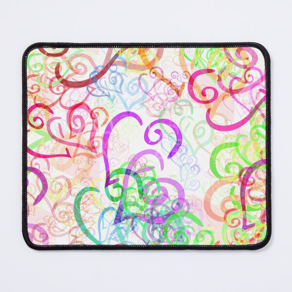 Item preview, Pink and Purple Curved Hearts on Cream designed and sold by SeaChangeDesign.