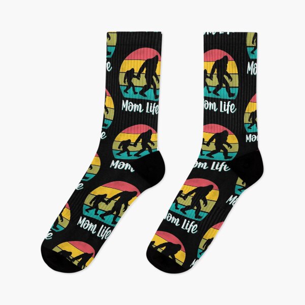 Item preview, Mom Mother Retro Bigfoot Sasquatch Sunset Matching Fun designed and sold by FlorenciaBliss.