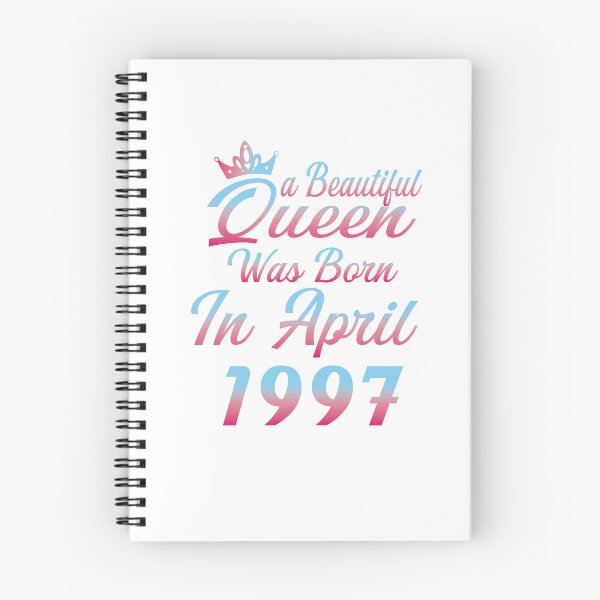 Item preview, funny birthday Quote,a beautifull queen born in april 1997, Cool birthday gift designed and sold by SmileYreAmazing.
