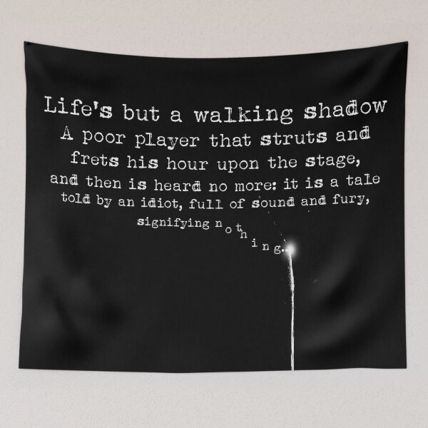 Item preview, Shakespeare Macbeth Life's But a Walking Shadow designed and sold by BrixtonWords.