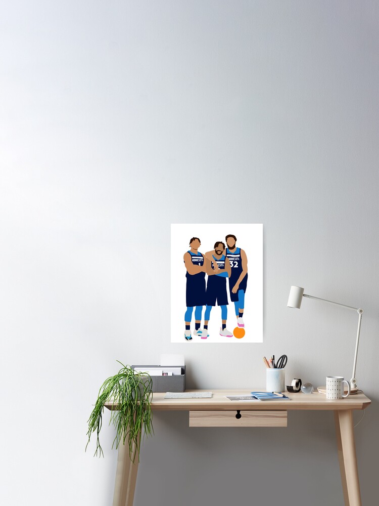 Minnesota Timberwolves: Karl-Anthony towns 2021 Poster - NBA Removable Adhesive Wall Decal Giant 36W x 48H
